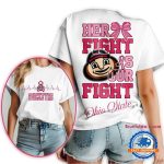 Ohio State Buckeyes Her Fight Is Our Fight Vintage All-Over Print T Shirt