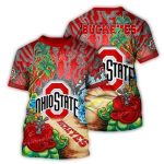 Ohio State Buckeyes Landscape Beach Art All-Over Print T Shirt