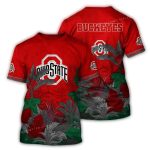 Ohio State Buckeyes Landscape Vintage All-Over Print T Shirt
