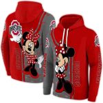 Ohio State Buckeyes Minnie Mouse All-Over Print Hoodie
