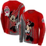 Ohio State Buckeyes Minnie Mouse All-over Print Sweatshirt
