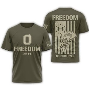 Ohio State Buckeyes Ncaa Freedom Under Armour All-Over Print T Shirt