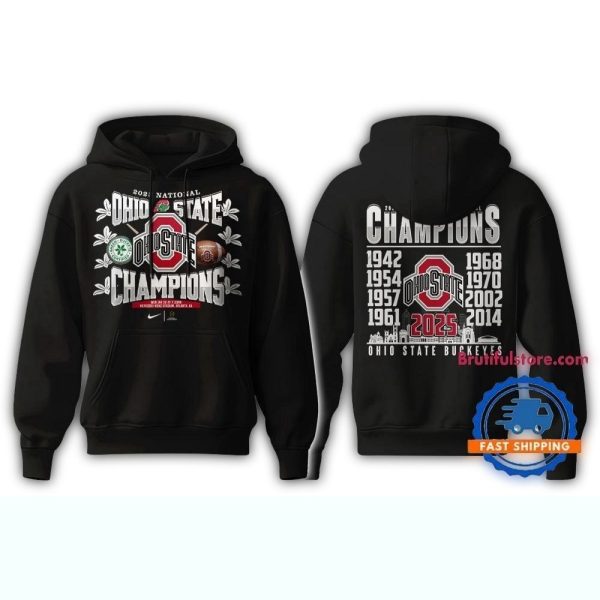 Ohio State Buckeyes NCAA National Champions Unisex Hoodie 1