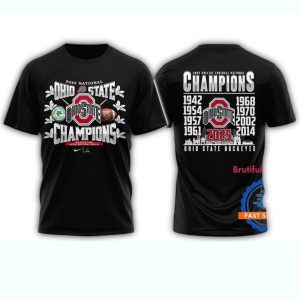 Ohio State Buckeyes National Champions All-Over Print T Shirt