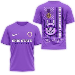Ohio State Buckeyes Ncaa National Purple Heart Day All-Over Print T Shirt
