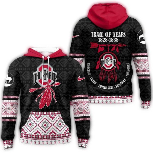 Ohio State Buckeyes NCAA Trail of Tears Awareness 1828 1838 Limited Hoodie Shirt 1