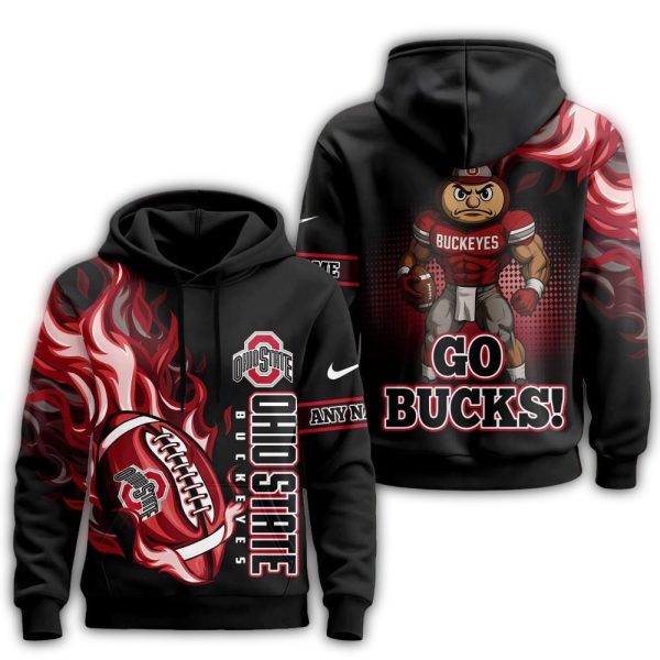 Ohio State Buckeyes NCAA Victory Flame Personalized Hoodie Shirt 1