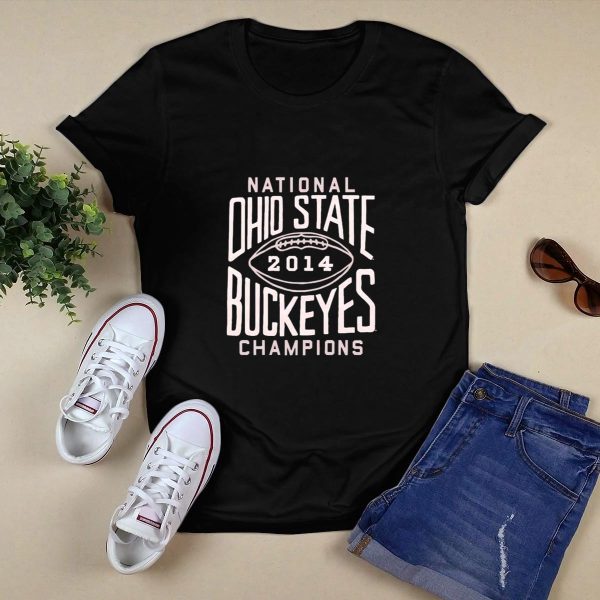 Ohio State Buckeyes National Champions 2014 T Shirt Style 1 Black 1