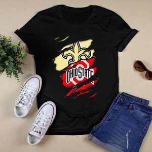 Ohio State Buckeyes New Orleans Saints Fleur De Lis T Shirt