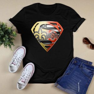 Ohio State Buckeyes New Orleans Saints Superman Logo Fusion T Shirt