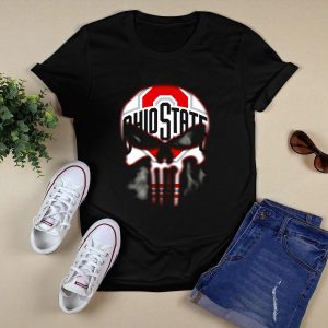 Ohio State Buckeyes Punisher Skull T Shirt