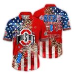 Ohio State Buckeyes Red White For 4th Of July Hawaiian Shirt