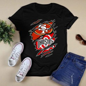 Ohio State Buckeyes San Francisco 49Ers Fan Crossover T Shirt