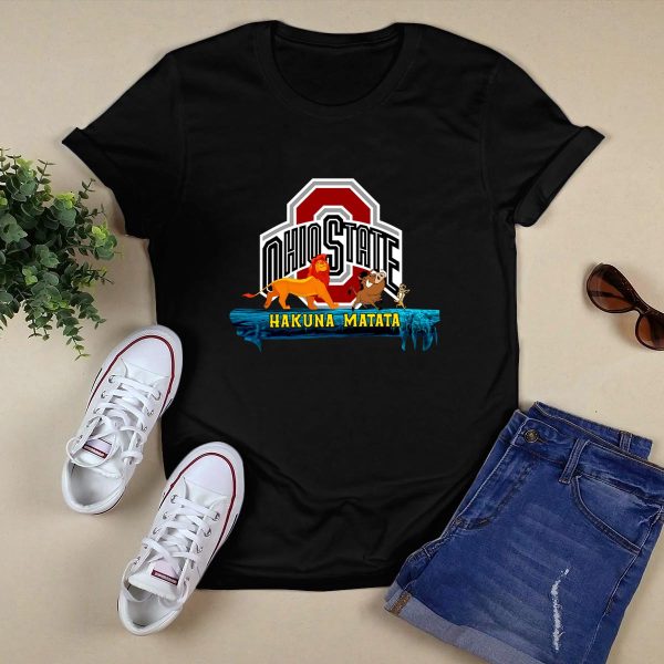 Ohio State Buckeyes Simba Timon And Pumbaa Hakuna Matata shirt Black 1