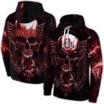 Ohio State Buckeyes Skull Artwork All-Over Print Hoodie