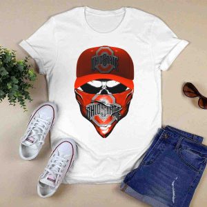 Ohio State Buckeyes Skull Bandana Hat T Shirt