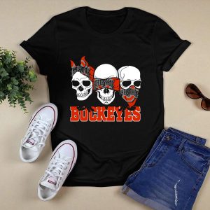 Ohio State Buckeyes Skull Trio T Shirt