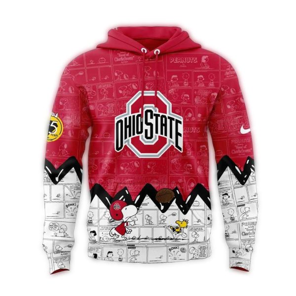 Ohio State Buckeyes Snoopy Peanuts AOP Hoodie 1