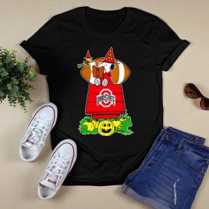 Ohio State Buckeyes Snoopy Woodstock Halloween Football Pumpkin T Shirt