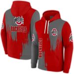 Ohio State Buckeyes Splatter Effect All-Over Print Hoodie