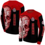 Ohio State Buckeyes Sugar Skull All-over Print Sweatshirt