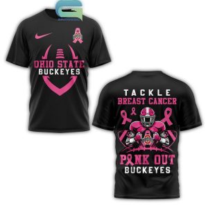 Ohio State Buckeyes Tackle Breast Cancer Pink Out Buckeyes All-Over Print T Shirt