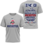 Ohio State Buckeyes Teacher Pride 2025 All-Over Print T Shirt