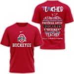 Ohio State Buckeyes Teacher Teach Love Inspire All-Over Print T Shirt