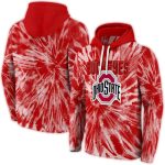 Ohio State Buckeyes Tie Dye Pattern All-Over Print Hoodie