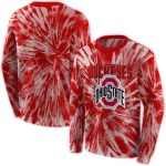 Ohio State Buckeyes Tie Dye Pattern All-over Print Sweatshirt