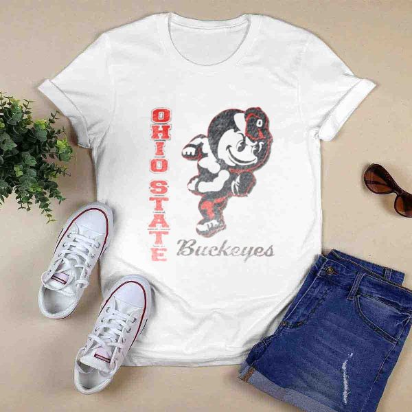 Ohio State Buckeyes Vintage Phase Out 47 Franklin Mascot T Shirt 0