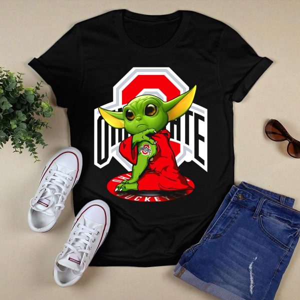 Ohio State Buckeyes Yoda Fan Tribute T Shirt Black 1
