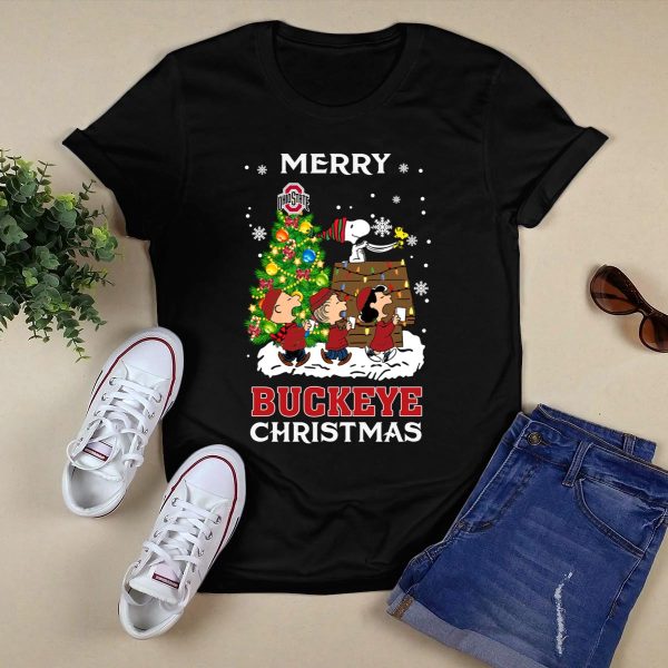 Ohio State Snoopy Family Christmas Shirt Black 1