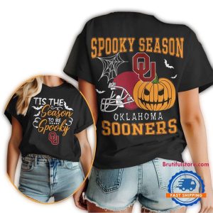 Oklahoma Sooners 2025 Halloween Spooky Season Vintage All-over Print T-Shirt