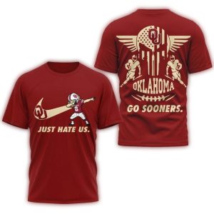 Oklahoma Sooners 2025 Just Hate Us All-over Print T-Shirt