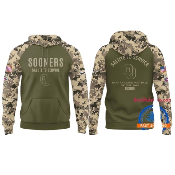 Oklahoma Sooners 2025 Salute To Service Limited New Hoodie 1