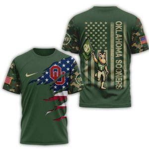 Oklahoma Sooners 2025 Veteran All-over Print T-Shirt