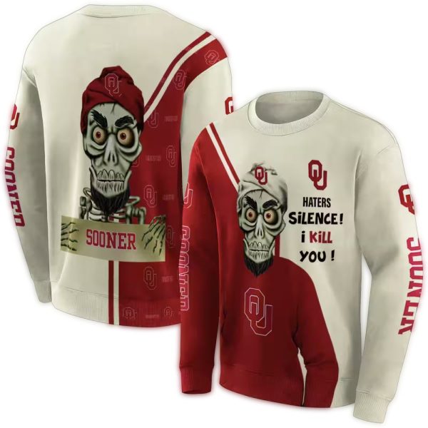 Oklahoma Sooners Achmed Skull AOP Sweatshirt 1