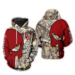 Oklahoma Sooners Camo Veteran Hunting All-over Print Hoodie