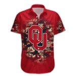 Oklahoma Sooners Camouflage Vintage Hawaiian Shirt