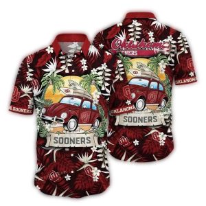 Oklahoma Sooners Camping Summer Vacation Tropical Hawaiian Shirt