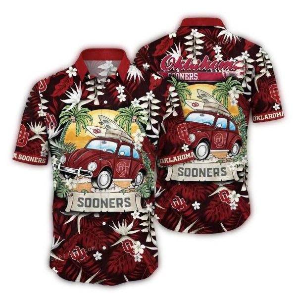 Oklahoma Sooners Camping Summer Vacation Tropical Hawaiian Shirt 1