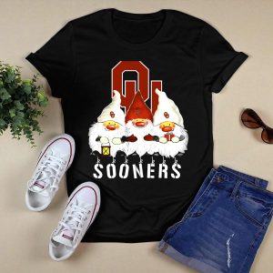 Oklahoma Sooners Christmas Gnomes Happy Holidays T-Shirt