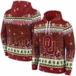 Oklahoma Sooners Christmas Trees All-over Print Hoodie