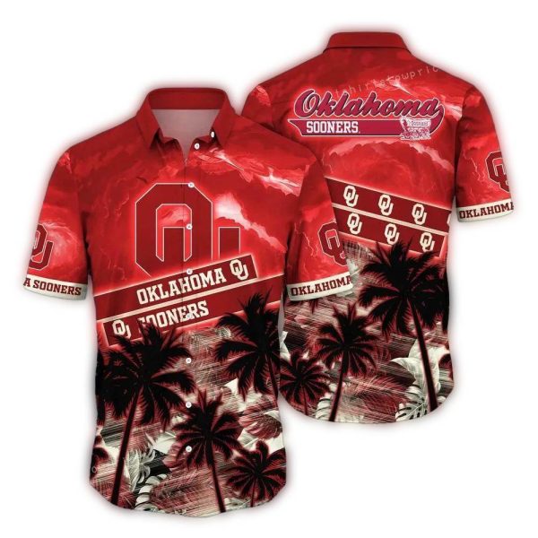 Oklahoma Sooners Coconut Sunset Tropical Hawaiian Shirt 1