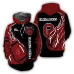 Oklahoma Sooners Fireball Heat All-over Print Hoodie