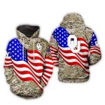 Oklahoma Sooners Flag American Camo Veteran All-over Print Hoodie