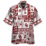Oklahoma Sooners Floral Flower Turtle Pattern Retro Hawaiian Shirt
