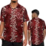 Oklahoma Sooners Floral Flower And Leafs Hawaiian Shirt