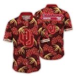Oklahoma Sooners Floral Leafs Pattern Tropical Hawaiian Shirt